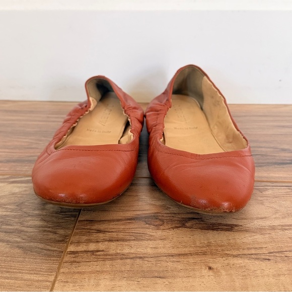 J. Crew Italian Leather Cognac Brown Everyday Ballet Flats Size 7 - Picture 3 of 9